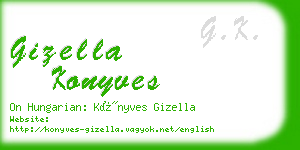 gizella konyves business card